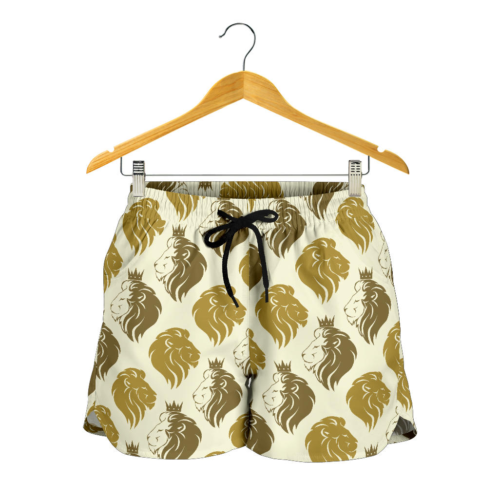 Lion Pattern Print Design 02 Women Shorts