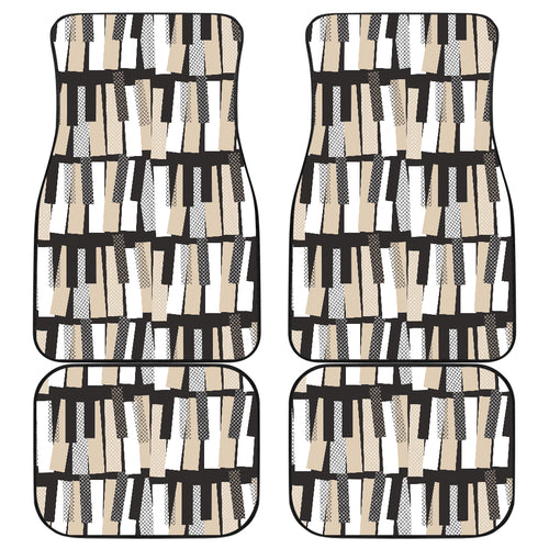 Piano Pattern Print Design 04 Front and Back Car Mats