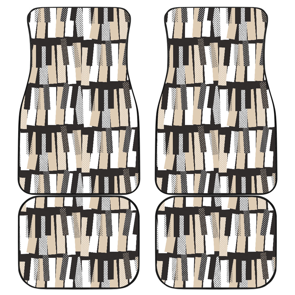 Piano Pattern Print Design 04 Front and Back Car Mats
