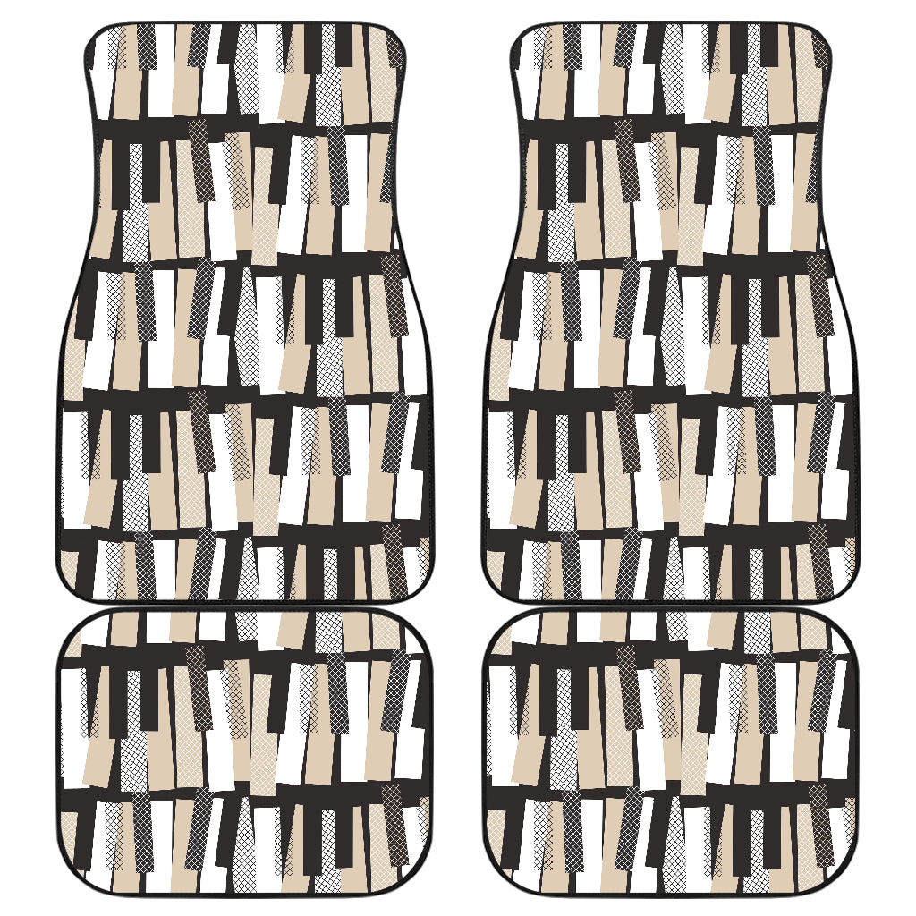 Piano Pattern Print Design 04 Front and Back Car Mats