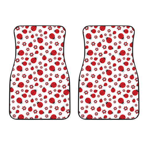 Ladybug Pattern Print Design 04 Front Car Mats