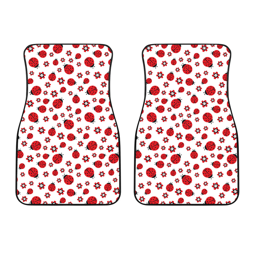 Ladybug Pattern Print Design 04 Front Car Mats