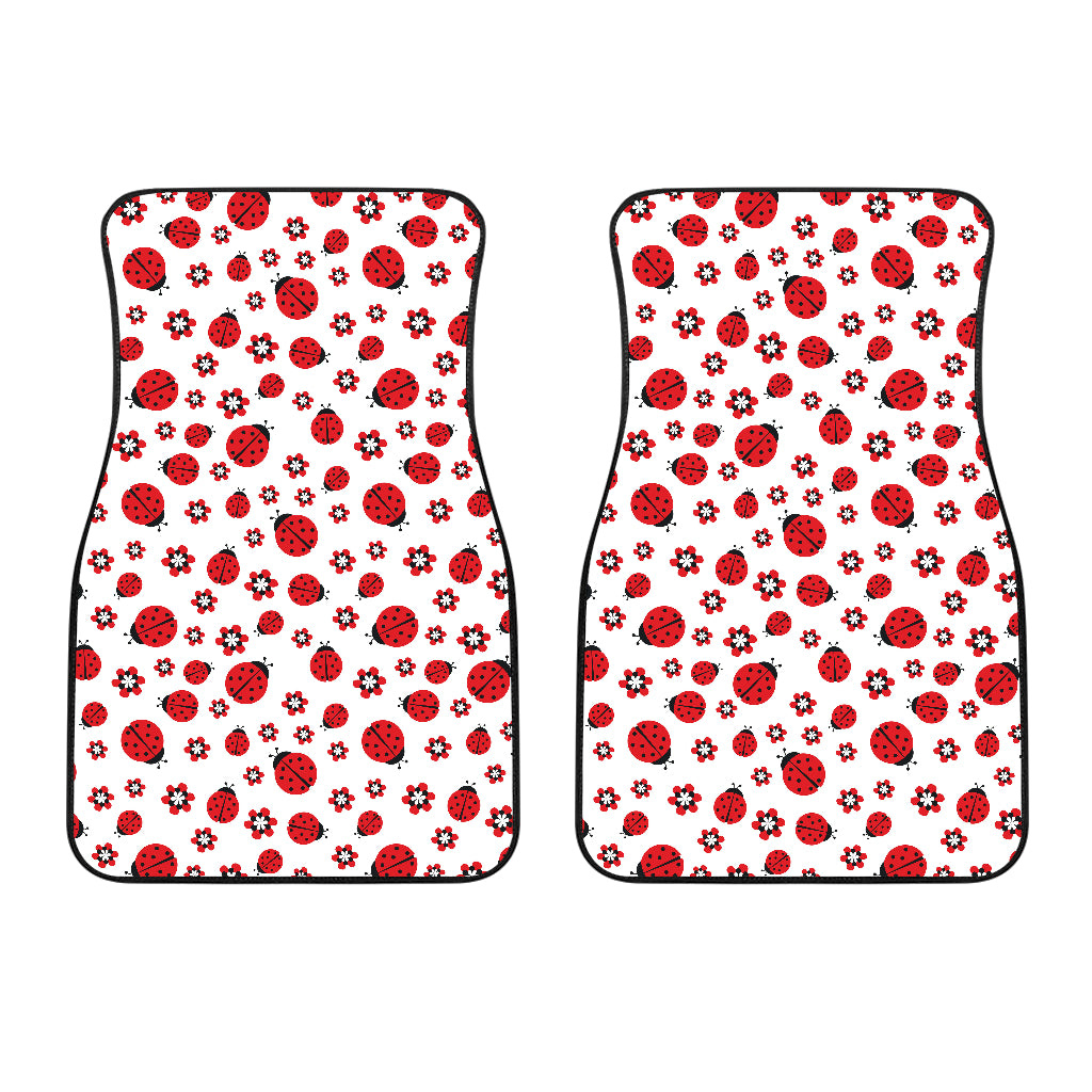 Ladybug Pattern Print Design 04 Front Car Mats