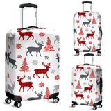 Deer Tree Snowflakes Chrismas Pattern Luggage Covers