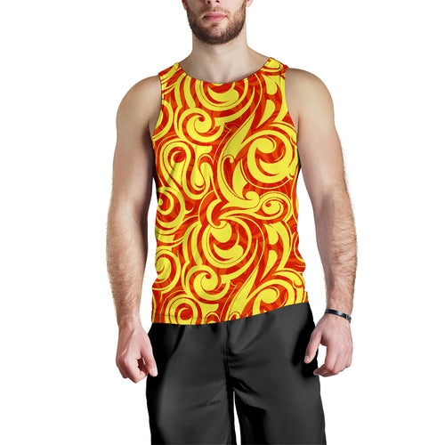 Fire flame design pattern Men Tank Top