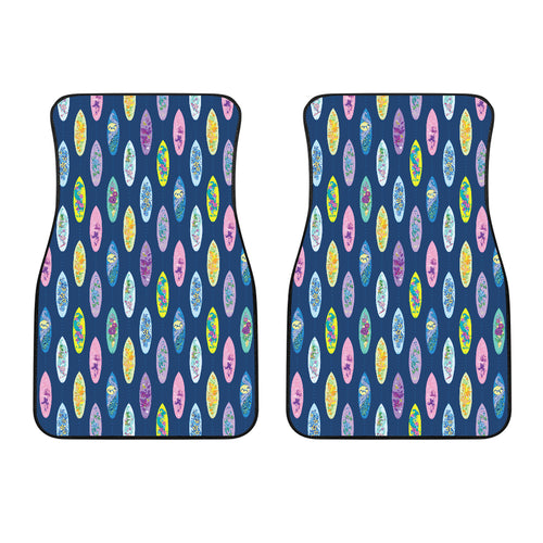 Surfboard Pattern Print Design 03 Front Car Mats