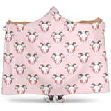 Cute Goat Pattern Hooded Blanket