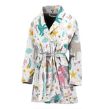 Colorful Unicorn Pattern Women'S Bathrobe
