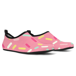 Pink Donut Glaze Candy Pattern Aqua Shoes