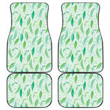 Green Peas Pattern Print Design 01 Front and Back Car Mats