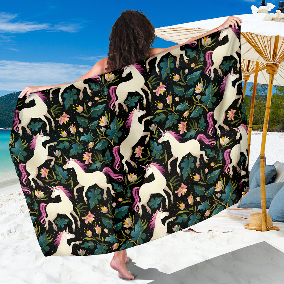 Unicorns Forest Background Sarong