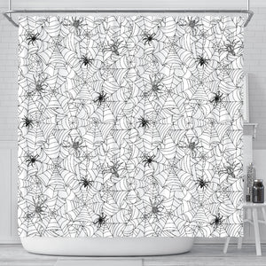 Spider Web Cobweb Pattern Shower Curtain Fulfilled In US