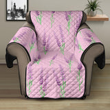 Lavender pattern pink background Recliner Cover Protector