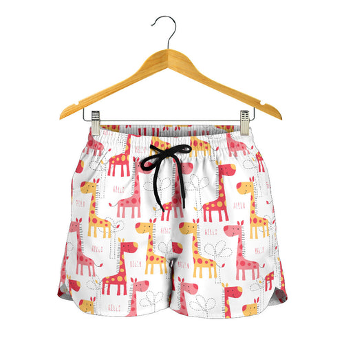Giraffe Pattern Print Design 03 Women Shorts