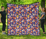 Goldfish Pattern Print Design 04 Premium Quilt