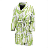 Green Peas Pattern Print Design 03 Men's Bathrobe