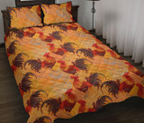 red rooster chicken cock pattern Quilt Bed Set