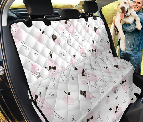 Poodle Dog Rose Cake Pattern Dog Car Seat Covers