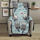 Lovely Sea Otter Pattern Chair Cover Protector