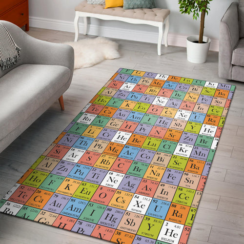 Chemistry Periodic Table Pattern Print Design 01 Area Rug