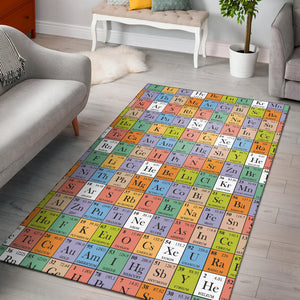Chemistry Periodic Table Pattern Print Design 01 Area Rug