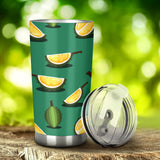 Durian Pattern Green Background Tumbler