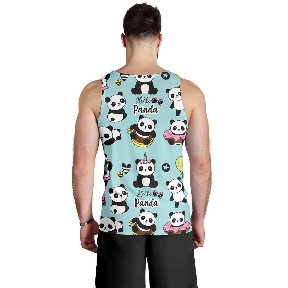 Cute baby panda pattern Men Tank Top