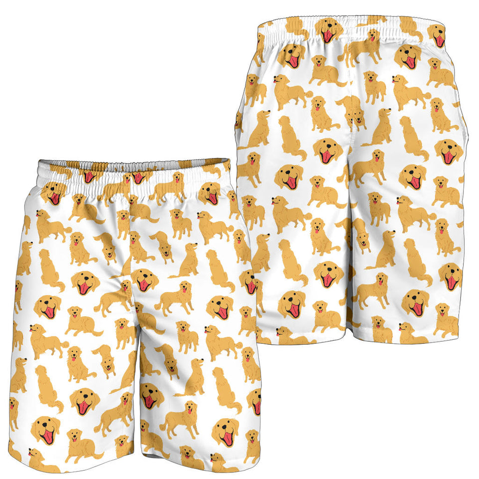 Golden Retriever Pattern Print Design 05 Men Shorts