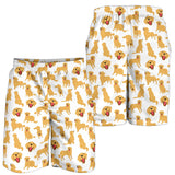 Golden Retriever Pattern Print Design 05 Men Shorts