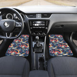 Blue Red Dragon Cloud Pattern Front Car Mats