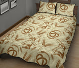Windmill Wheat pattern Quilt Bed Set