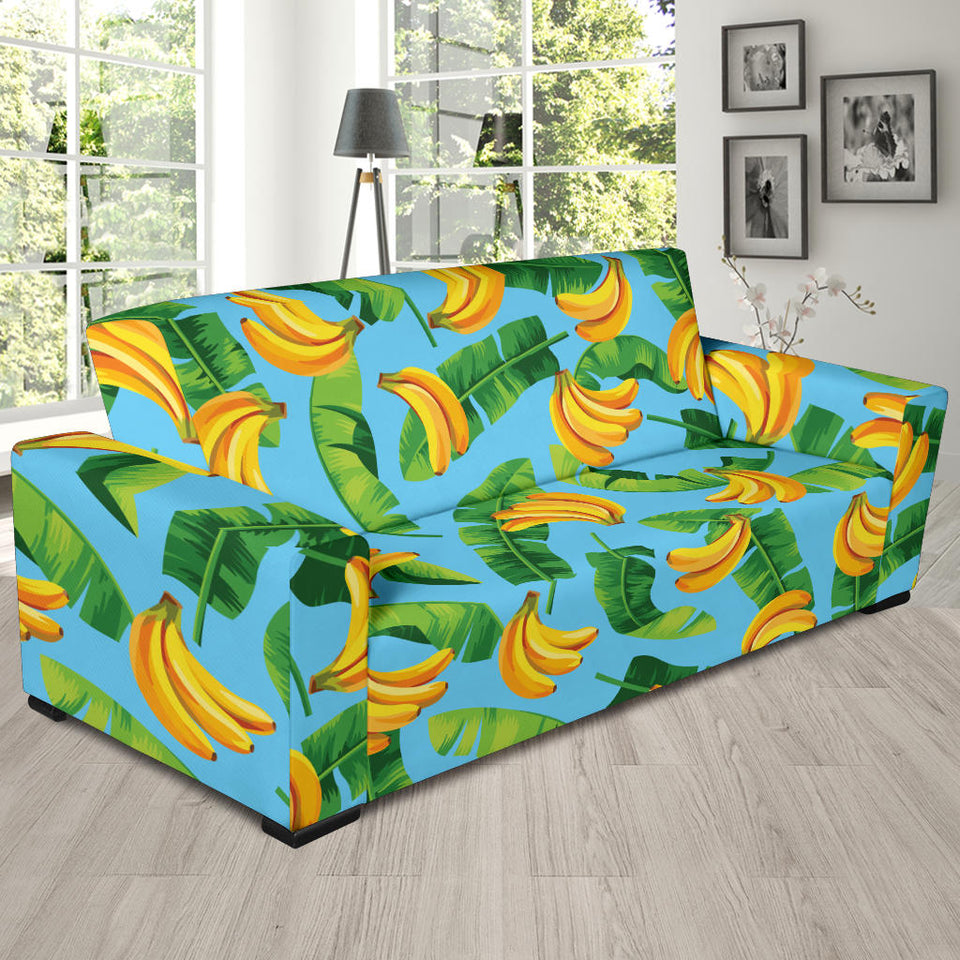 Banana Leaves Banana Design Pattern Sofa Slipcover