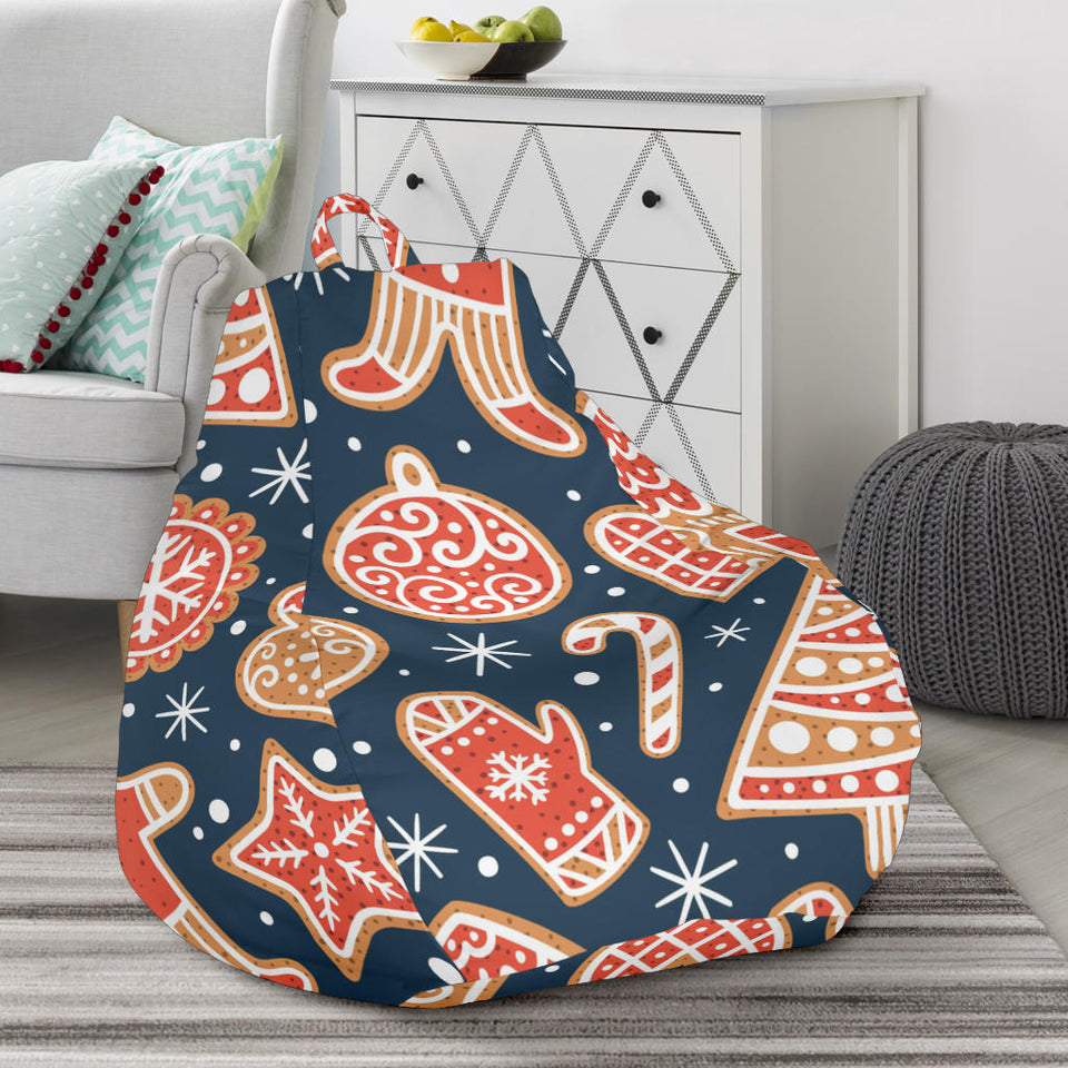 Christmas Gingerbread Cookie Pattern Bean Bag Cover