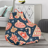 Christmas Gingerbread Cookie Pattern Bean Bag Cover