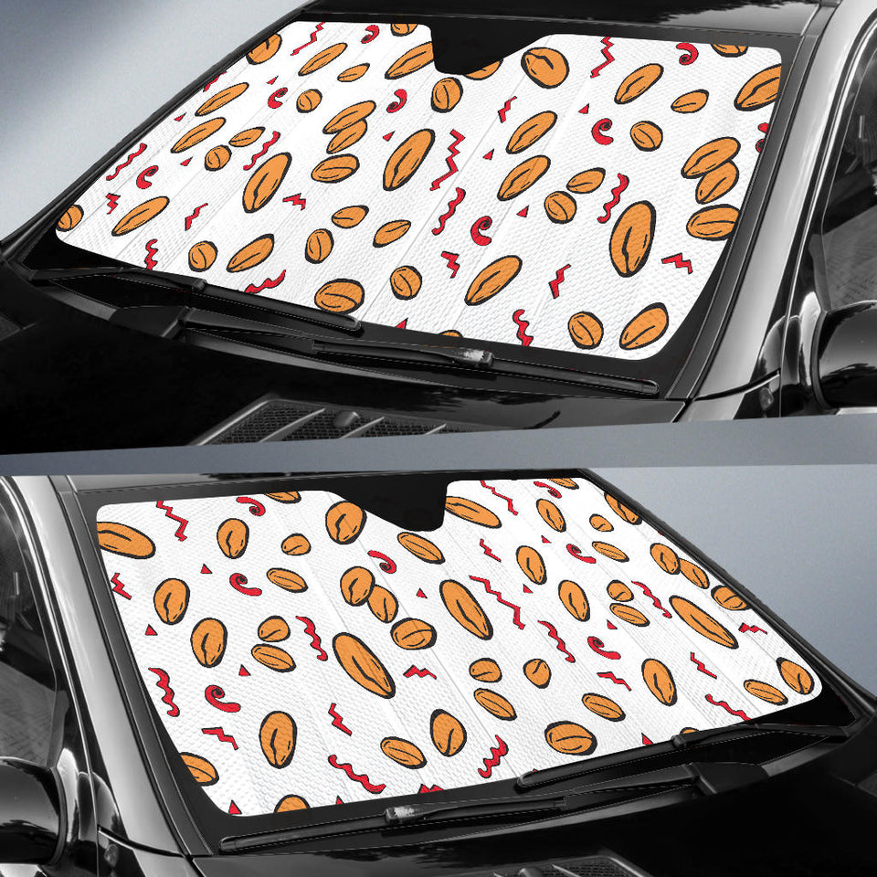 Peanuts Pattern Background Car Sun Shade