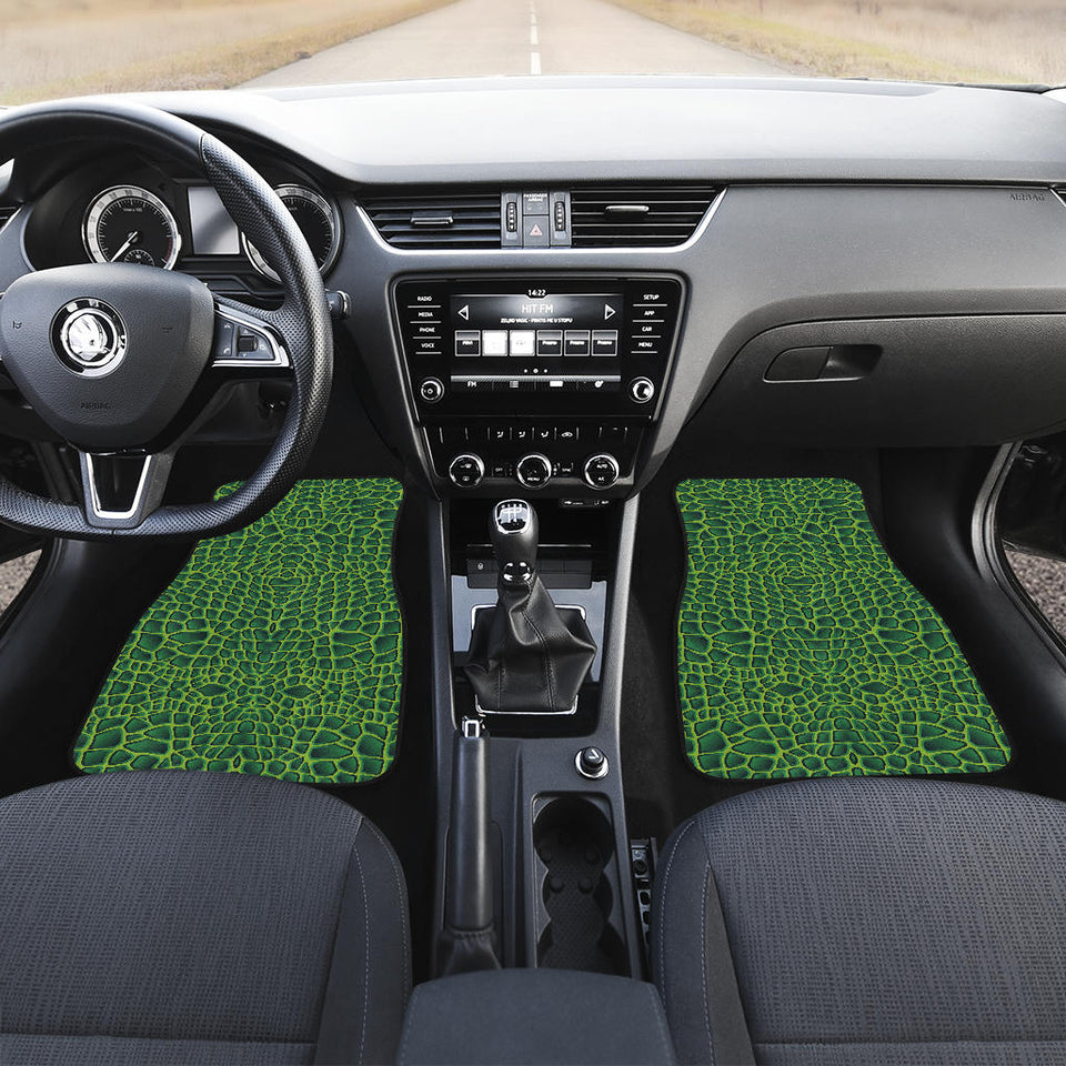 Crocodile Skin Printed Front And Back Car Mats