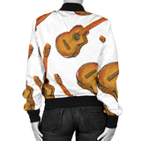 Paint Guitar Pattern Women'S Bomber Jacket
