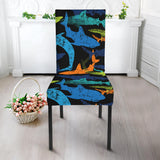 Colorful Shark Dining Chair Slipcover