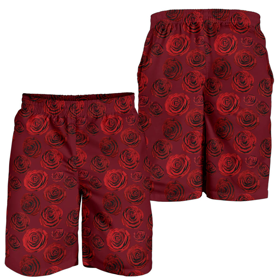 Rose Pattern Print Design 03 Men Shorts