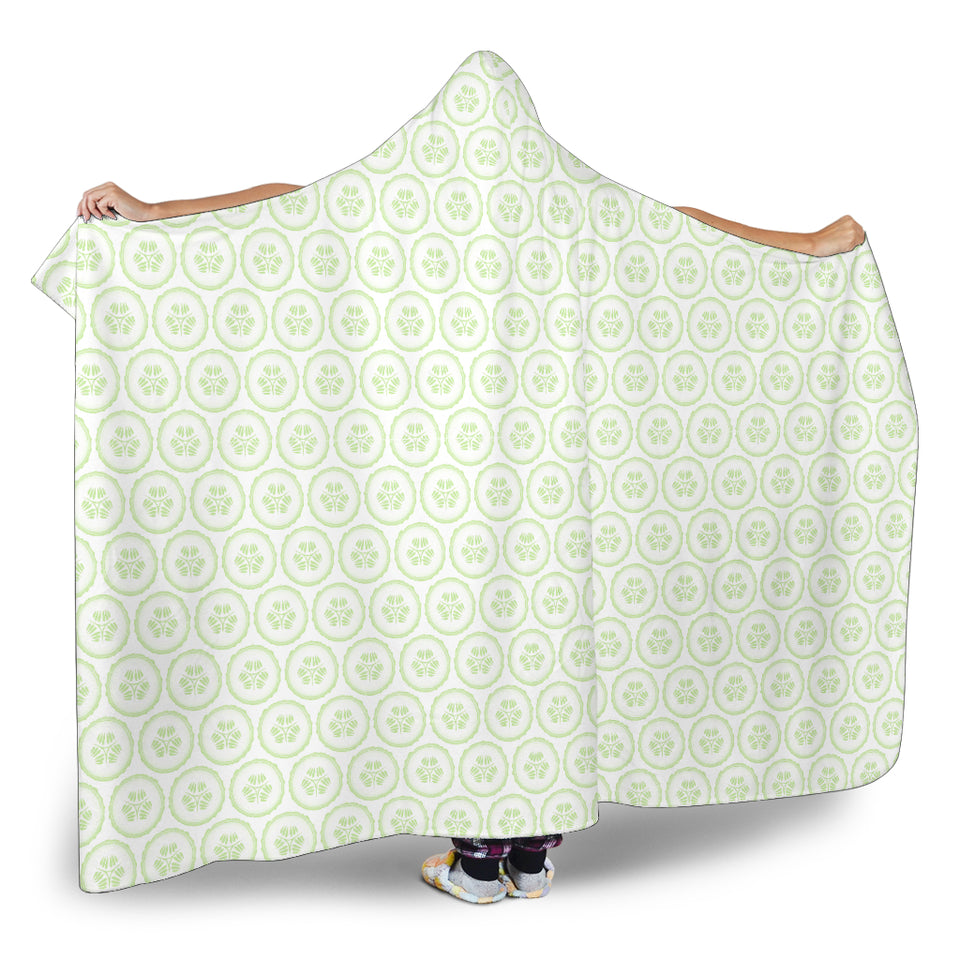 Cucumber Pattern Background Hooded Blanket