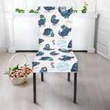 Pigeon Pattern Print Design 02 Dining Chair Slipcover