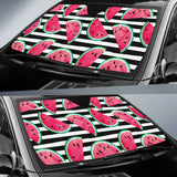 Watercolor Paint Textured Watermelon Pieces Car Sun Shade