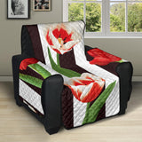 red and white tulips pattern Recliner Cover Protector