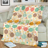Bicycle Pattern Print Design 01 Premium Blanket
