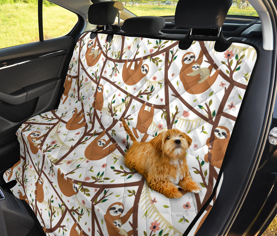Sloths Hanging On The Tree Pattern Dog Car Seat Covers