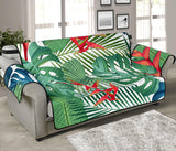 heliconia palm and monstera  leaves pattern Sofa Cover Protector