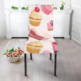 Cake Cupcake Sweets Pattern Dining Chair Slipcover