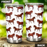 Horses Running Pattern Background Tumbler