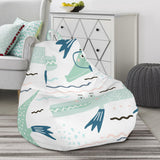 Crocodile Diver Pattern Bean Bag Cover