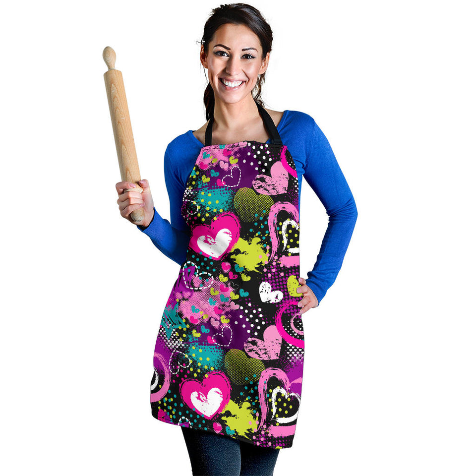Heart Dot Wave Star Creative Design Pattern Adjustable Apron